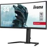 iiyama G-Master Red Eagle GCB3481WQSU-B1 34" Moniteur UltraWide gaming incurvé  Noir, 180Hz, HDMI, DisplayPort, Audio, AMD Free-Sync