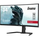 iiyama G-Master Red Eagle GCB3481WQSU-B1 34" Moniteur UltraWide gaming incurvé  Noir, 180Hz, HDMI, DisplayPort, Audio, AMD Free-Sync