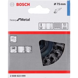 Bosch 2 608 622 099 Brosse coupe 65mm Roue de fil et brosse en fil d'acier Brosse coupe, 0,35 mm, 1,4 cm, 6,5 cm, 12500 tr/min, Métal