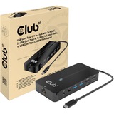 Club 3D Hub 7-en-1 USB Gen 1 Type-C, Hub USB Noir, 2x HDMI, 2x USB-A, 1x RJ-45, 1xUSB-C Gen 1. 100W
