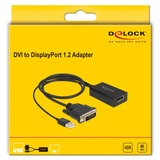 DeLOCK 63189 câble vidéo et adaptateur 0,5 m DVI DisplayPort Noir Noir, 0,5 m, DVI, DisplayPort, Mâle, Femelle, Droit