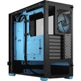 Fractal Design Pop Air RGB Cyan Core TG Clear Tint, Boîtier PC Noir/Bleu clair