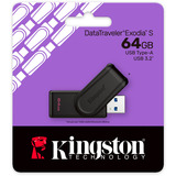 Kingston DataTraveler Exodia S 64 Go, Clé USB Noir