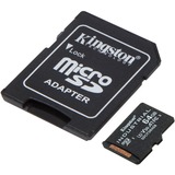 Kingston Industrial microSDXC 64 Go, Carte mémoire Noir, Adaptateur SD inclus, Classe 10, UHS-I, U3, V30, A1