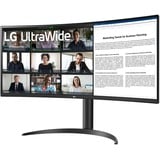 LG 34WR50QK-B 34" Moniteur incurvé  Noir, HDMI, DisplayPort