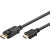 goobay Goobay DisplayPort-HDMI-Kabel 2m, Câble Noir