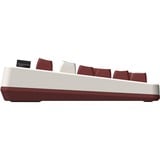 8BitDo Clavier mécanique rétro Fami Edition, clavier gaming Beige/Rouge, Layout États-Unis, Kailh Box White, Bluetooth Low Energy, sans fil 2.4G, USB