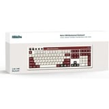8BitDo Clavier mécanique rétro Fami Edition, clavier gaming Beige/Rouge, Layout États-Unis, Kailh Box White, Bluetooth Low Energy, sans fil 2.4G, USB