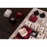 8BitDo Clavier mécanique rétro Fami Edition, clavier gaming Beige/Rouge, Layout États-Unis, Kailh Box White, Bluetooth Low Energy, sans fil 2.4G, USB