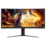 AOC CU34G4ZCA 34" Moniteur UltraWide gaming incurvé Noir/rouge, 1x DisplayPort, 2x HDMI, 1x USB-C, 2x USB-A, 250 Hz