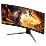 AOC CU34G4ZCA 34" Moniteur UltraWide gaming incurvé Noir/rouge, 1x DisplayPort, 2x HDMI, 1x USB-C, 2x USB-A, 250 Hz