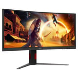 AOC CU34G4ZCA 34" Moniteur UltraWide gaming incurvé  Noir/Rouge, HDMI, DisplayPort, USB-C, 250 Hz