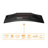 AOC CU34G4ZCA 34" Moniteur UltraWide gaming incurvé  Noir/Rouge, HDMI, DisplayPort, USB-C, 250 Hz