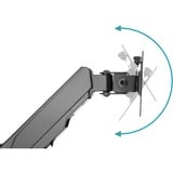 Digitus Support universel pour moniteur unique avec ressort à gaz, Support de moniteur Noir