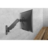 Digitus Support universel pour moniteur unique avec ressort à gaz, Support de moniteur Noir