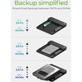 ICY BOX Station d'accueil et de clonage pour M.2 NVMe SSD et 2,5"/3,5" SATA SSD/HDD Noir, USB 3.2 Gen 2 Type-C