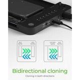 ICY BOX Station d'accueil et de clonage pour M.2 NVMe SSD et 2,5"/3,5" SATA SSD/HDD Noir, USB 3.2 Gen 2 Type-C