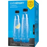 SodaStream Bouteilles en verre Duo, Pichet Transparent/Noir,  2 pièces, 1 litre
