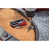 Wiha Jeu d'embouts FlipSelector Standard 25 mm, Set d'embouts de vissage Noir/Rouge, TORX® 13 pièces 1/4" C6.3 avec clip ceinture