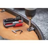 Wiha Jeu d'embouts FlipSelector Standard 25 mm, Set d'embouts de vissage Noir/Rouge, TORX® 13 pièces 1/4" C6.3 avec clip ceinture