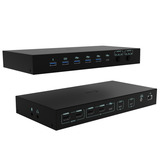 i-tec USB-C KVM Dock PRO, Station d'accueil Noir