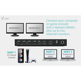 i-tec USB-C KVM Dock PRO, Station d'accueil Noir