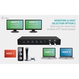 i-tec i-tec USB-C HDMI KVM Docking, Station d'accueil Noir