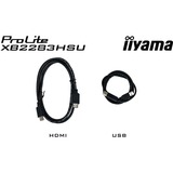iiyama ProLite XB2283HSU-B1 21.5" Moniteur Noir, 1x HDMI, 1x DisplayPort, 2x USB-A 2.0