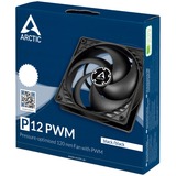 ARCTIC P12 PWM ventilateur de boîtier Noir, 120 x 120 x 25 mm