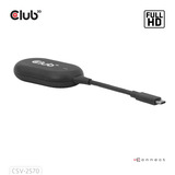 Club 3D Adaptateur émetteur-récepteur sans fil USB-C vers HDMI Noir