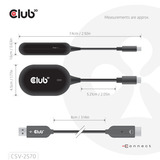 Club 3D CLUB3D Wireless USB-C® to HDMI?, Adaptateur Noir