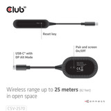 Club 3D CLUB3D Wireless USB-C® to HDMI?, Adaptateur Noir