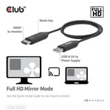 Club 3D Émetteur et récepteur USB-C vers HDMI sans fil, Adaptateur Noir