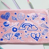 Cricut Smart Iron-On Sheet - Holographic Blue, Matériau d'impression Multicolore, 0.9 m