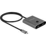 DeLOCK USB Type-C 2 to 1 bidirectional, Switch USB Gris