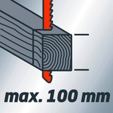 Einhell TE-JS 100 scie sauteuse 2,3 kg Rouge/Noir, Noir, Rouge, 45°, 10 cm, 1 cm, Secteur, 750 W