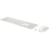 HP 650 set de bureau sans fil Blanc, Layout BE (AZERTY), Plunger, 100%, 1200 - 4000 dpi