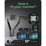ICY BOX IB-MS524-T, Support de moniteur Gris