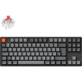 Keychron K8 Max-J1Z RGB clavier mécanique Noir, Layout BE (AZERTY), Keychron Super Red, 80% (TKL), Hot-swappable, Bluetooth, 2.4GHz