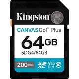Kingston Canvas Go! Plus SDXC 64 Go, Carte mémoire Noir, Classe 10, UHS-I U3, V30