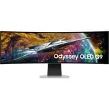 Samsung Odyssey OLED G9 G95SC 49" Moniteur UltraWide gaming incurvé Argent, 1x DisplayPort, 1x HDMI, 1x Micro HDMI, 3x USB-A, 240 Hz, Wi-Fi, BT