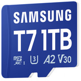 Samsung T7 microSDXC 1 TB, Carte mémoire Bleu