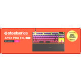 SteelSeries Apex Pro TKL Gen 3 (Cyber) RGB clavier gaming mécanique Néon jaune, Layout US (QWERTY), SteelSeries OmniPoint 3.0, 80% (TKL)