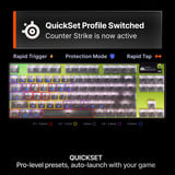 SteelSeries Apex Pro TKL Gen 3 (Cyber) RGB clavier gaming mécanique Néon jaune, Layout US (QWERTY), SteelSeries OmniPoint 3.0, 80% (TKL)