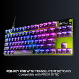 SteelSeries Apex Pro TKL Gen 3 (Cyber) RGB clavier gaming mécanique Néon jaune, Layout US (QWERTY), SteelSeries OmniPoint 3.0, 80% (TKL)