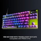 SteelSeries RGB clavier gaming mécanique Néon jaune, Layout US (QWERTY), SteelSeries OmniPoint 3.0, 80% (TKL)