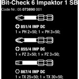 Wera Bit-Check 6 Impaktor 1 SB, Set d'embouts de vissage 