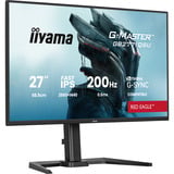 iiyama G-Master Red Eagle GB2771QSU-B1 27" Moniteur gaming Noir, 1x DisplayPort, 2x HDMI, 2x USB-C, 2x USB-A, 200 Hz