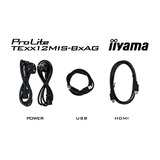 iiyama ProLite TE7512MIS-B4AG, Affichage public Noir (Mat), 2x HDMI | 1x DisplayPort | VGA | LAN | WiFi | 24/7 | Tactile