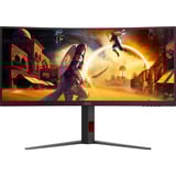 AOC CU34G4 34" Moniteur UltraWide gaming incurvé  Noir/Rouge, 180 Hz, HDMI, DisplayPort, AMD FreeSync